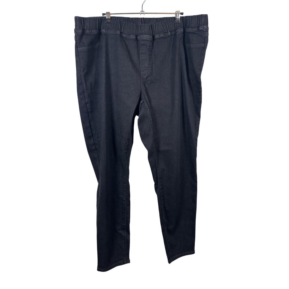 Eileen Fisher Legging Jeans Womens 2X Black Pull-On Soft Stretch Denim NWT